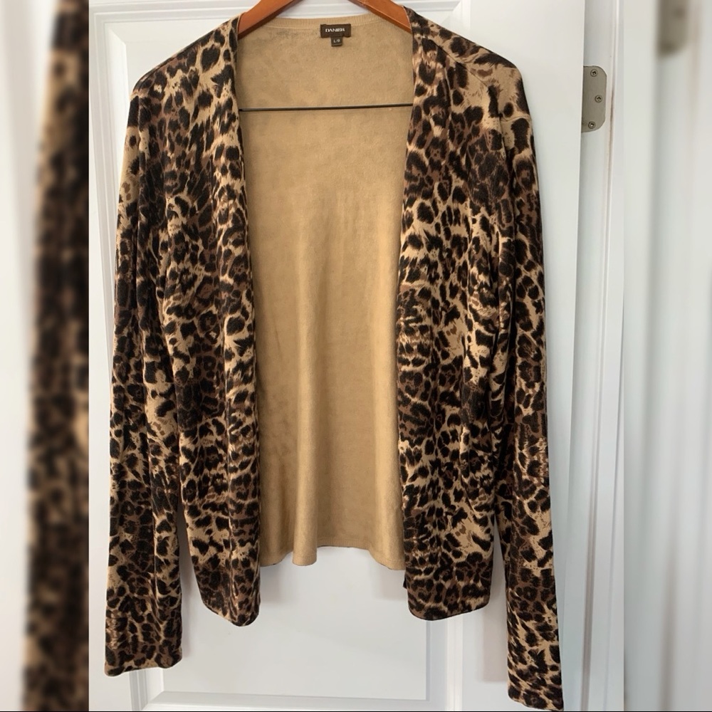 Cheetah print cardigan